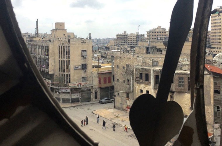 Một góc  thành cổ Aleppo ở Syria - khu vực từng được tổ chức UNESCO công nhận là di sản văn hóa - qua ống kính phóng viên hãng thông tấn RIA Novosti.